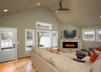 Addition Bexley ceiling fan entertainment The Cleary Company Remodel Design Build Columbus