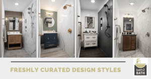 latest bathroom trends in four styles